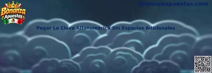 Guía para pegar una clave alfanumérica sin espacios adicionales